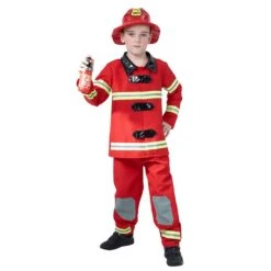 Déguisement Pompier Luxe Enfant Rouge 
