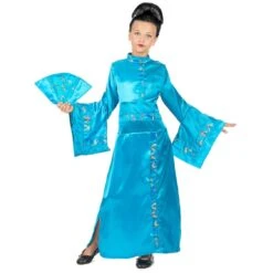 Déguisement Geisha Bleue Fille 