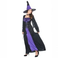 Déguisement Sorcière Violette Femme Halloween 