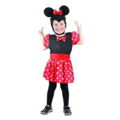 Déguisement Souris Noir Et Rouge Fille 