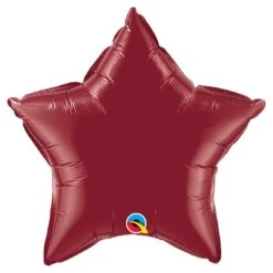 Ballon Mylar étoile Burgundy 