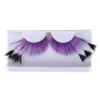 Faux Cils Violet Et Noir Effet "plumes" 