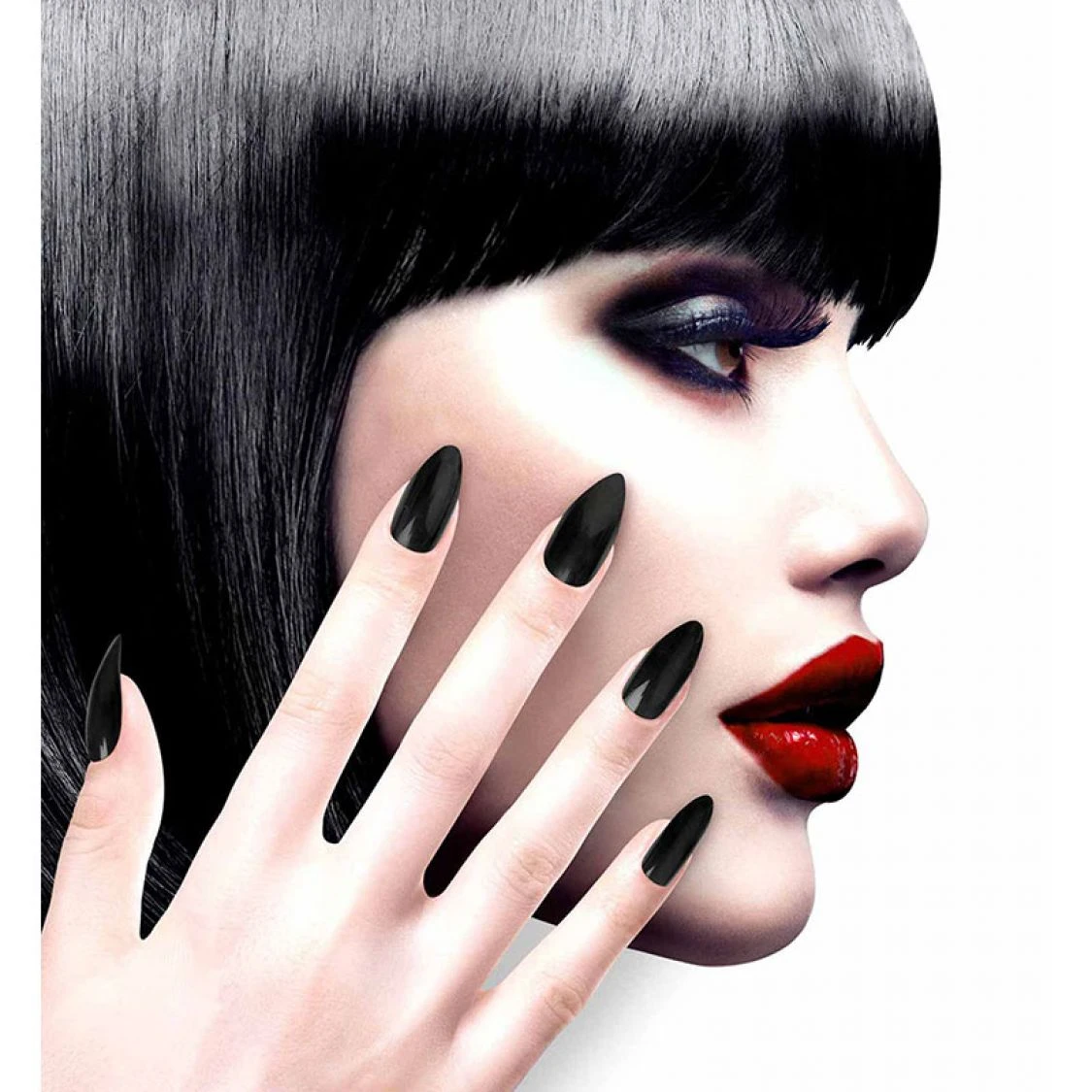 Faux Ongles Noirs Adhésifs 1 Faux Ongles Noirs Adhésifs