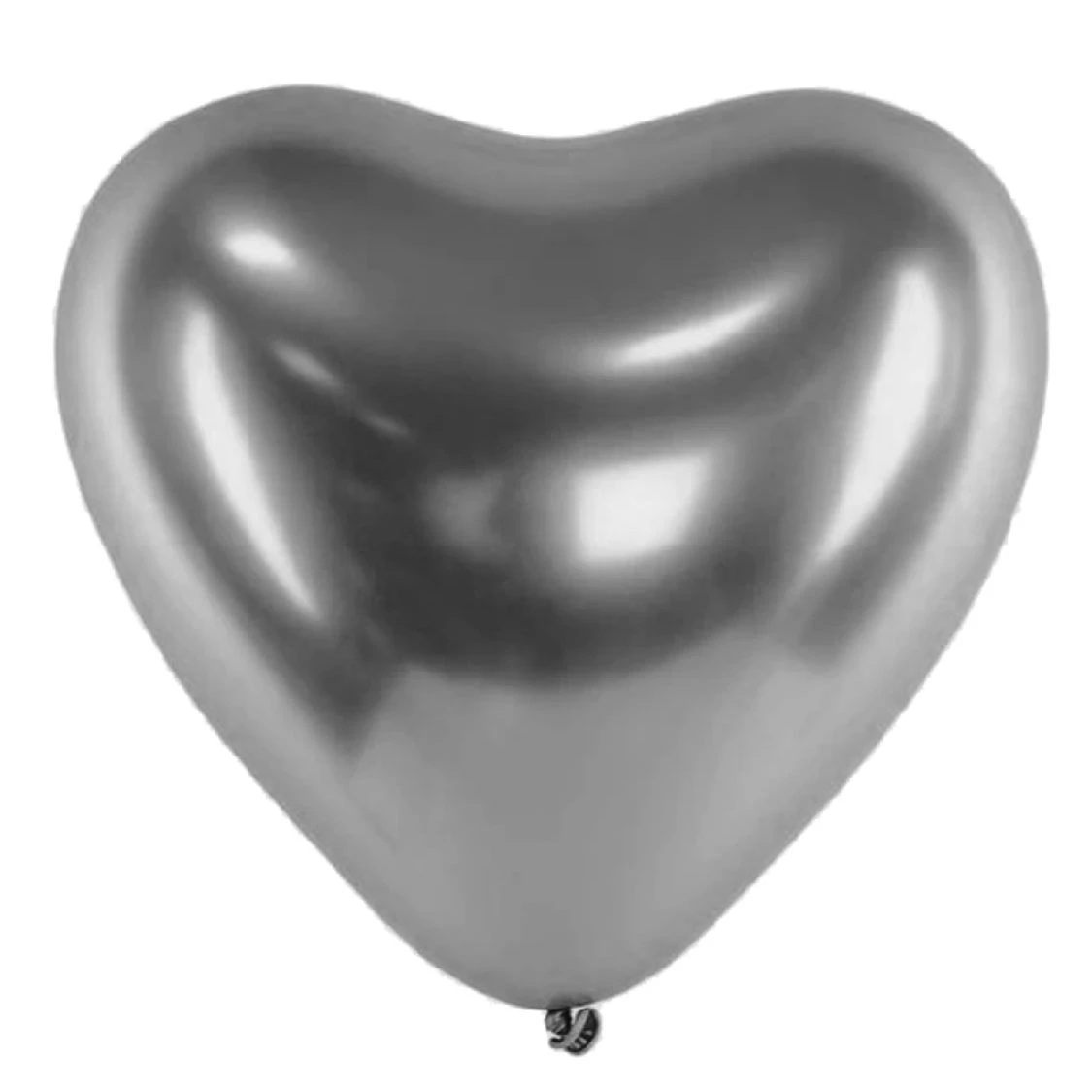 Ballon Coeur Chrome Argent 1 Ballon Coeur Chrome Argent