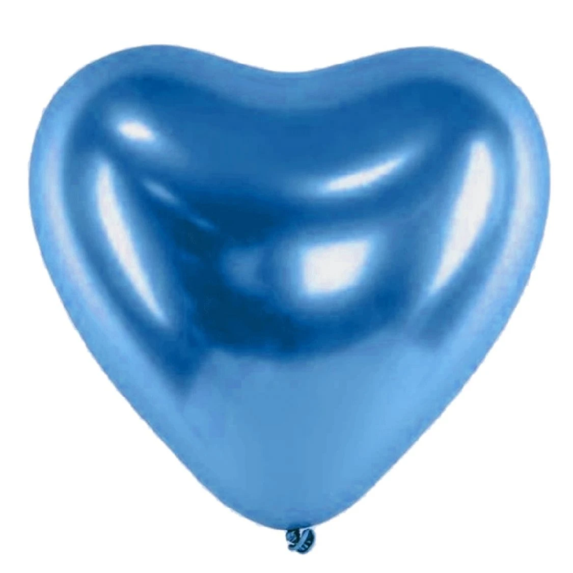 Ballon Coeur Chrome Bleu 1 Ballon Coeur Chrome Bleu