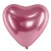 Ballon Coeur Chrome Rose 
