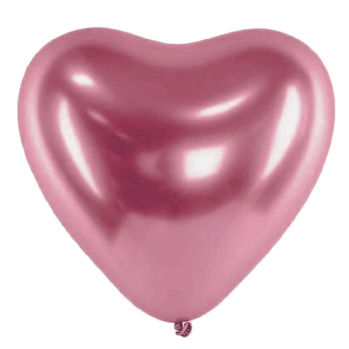 Ballon Coeur Chrome Rose 1 Ballon Coeur Chrome Rose