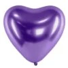 Ballon Coeur Chrome Violet 