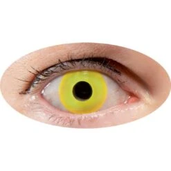Lentilles De Contact Fantaisie Fluo Jaune 