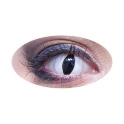 Lentilles De Contact Fantaisie Oeil De Chat Blanc 