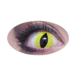 Lentilles De Contact Fantaisie Oeil De Chat Jaune 