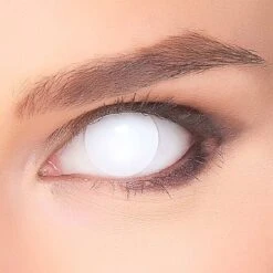 Lentilles De Contact Fantaisie Oeil Blanc Opaque 