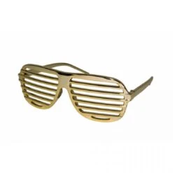 Lunettes Plastique "barreaux" Or 
