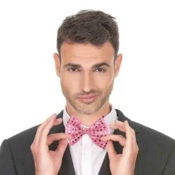 Noeud Papillon Sequins Rose 