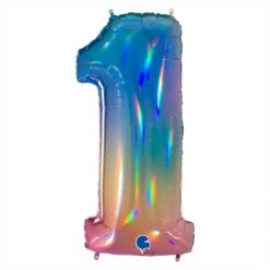 Ballon Chiffre 1 Arc En Ciel 