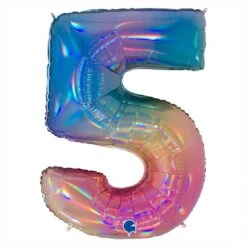 Ballon Chiffre 5 Arc En Ciel 