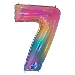 Ballon Chiffre 7 Arc En Ciel 