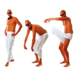 Déguisement Pantalon Stripteaseur Homme  -Déguisement Magique Promos Magasin pantalon blanc stripteaseur 1