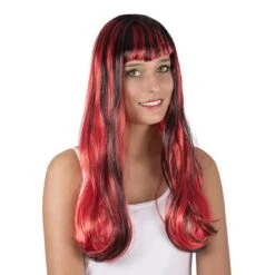Perruque Alicia Noire Et Rouge Femme 