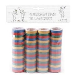 Rouleaux De 18 Serpentins 4 Couleurs 