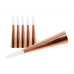 Trompettes Métallisées (3 Coloris) 5 Trompettes Métallisées (3 Coloris) -Déguisement Magique Promos Magasin trompette rose gold